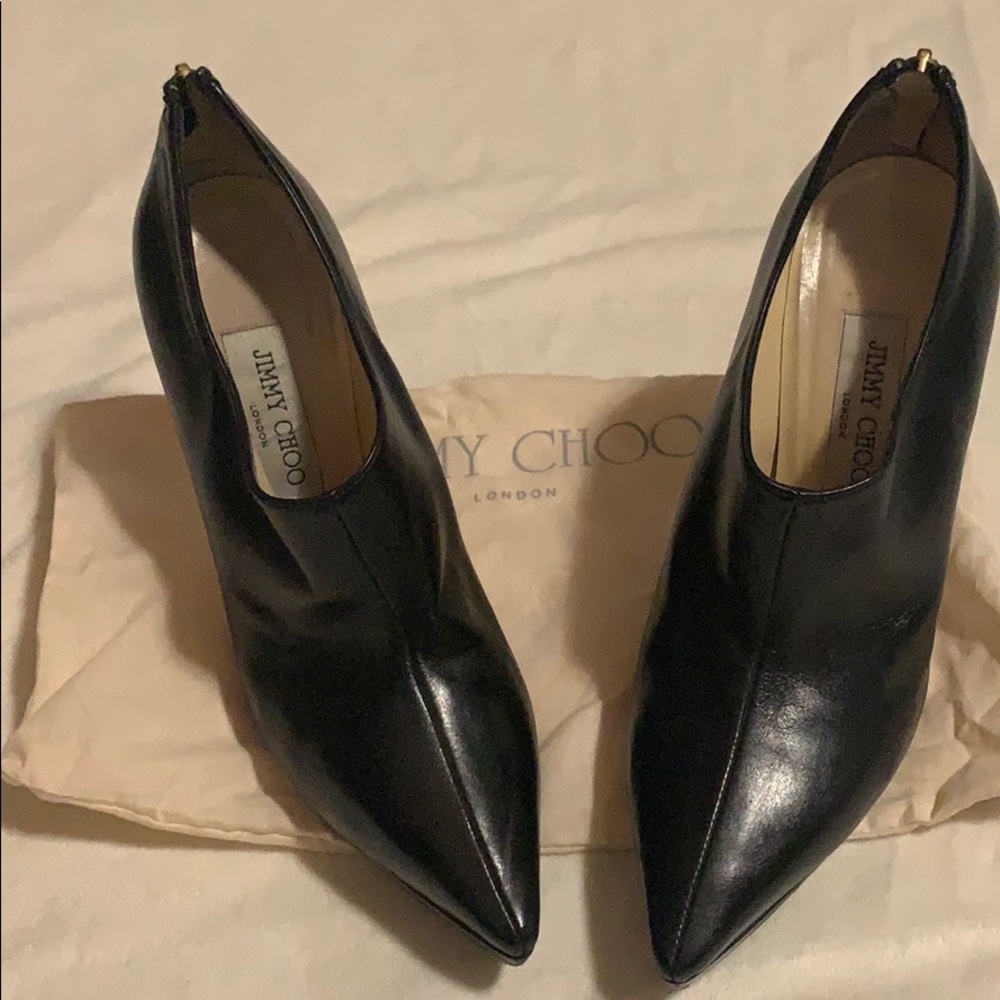 Jimmy Choo leather stiletto booties